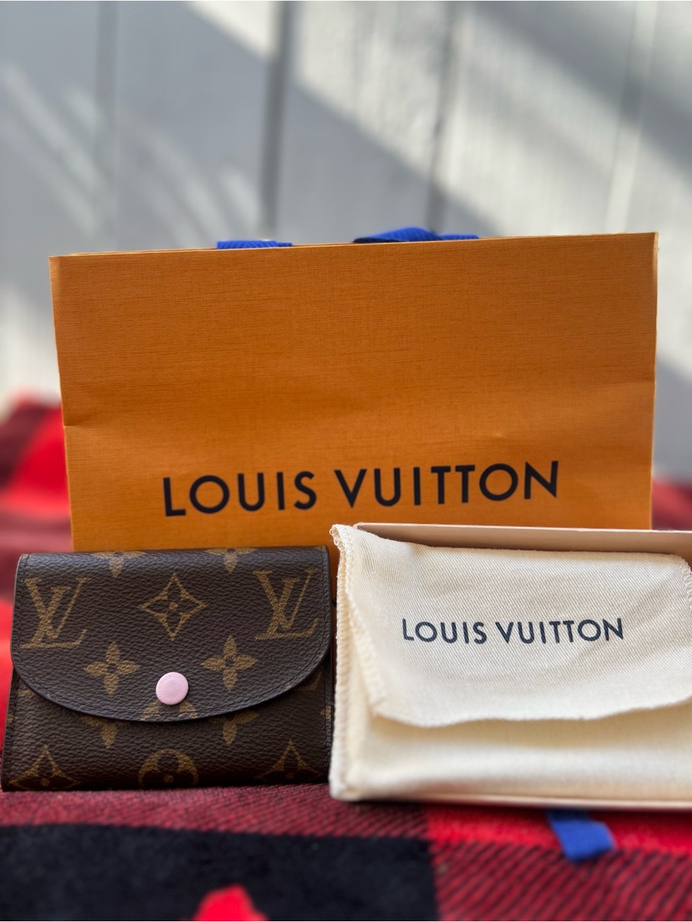 Louis Vuitton Monogram Mini Wallet with Pink Snap